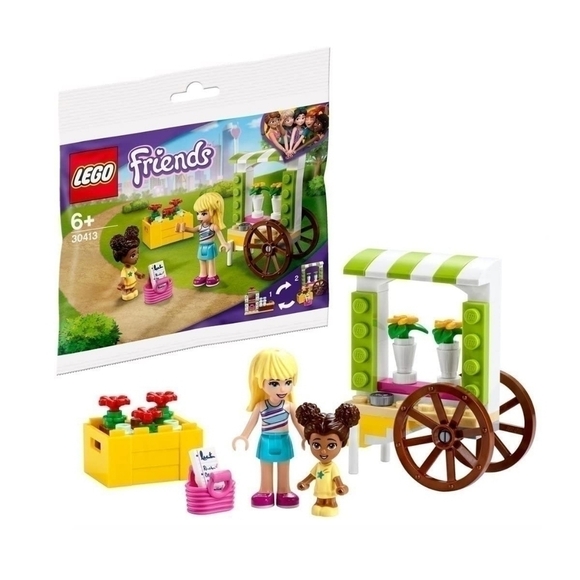 Lego Other - NEW Lego Friends Flower Cart Polybag Set 30413 Minifigure Purple Pink Yellow